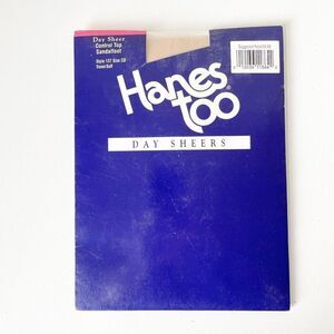 Hanes Silk Reflections Size CD TRAVEL BUFF Sandlafoot Toe Control Top Pantyhose